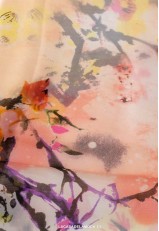 Pañuelo seda con bosque abstracto